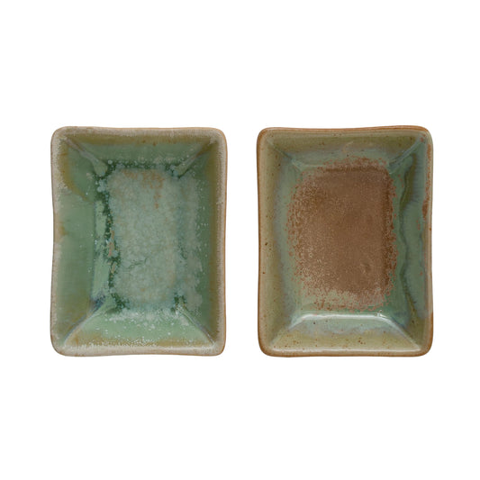 Small Stoneware Dish-Teal